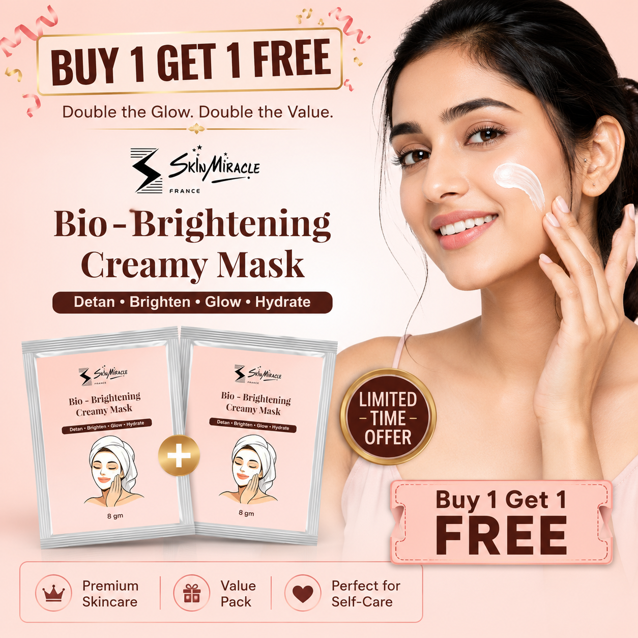 Skin Miracle Bio-Brightening Creamy Mask – BUY 1 GET 1 FREE