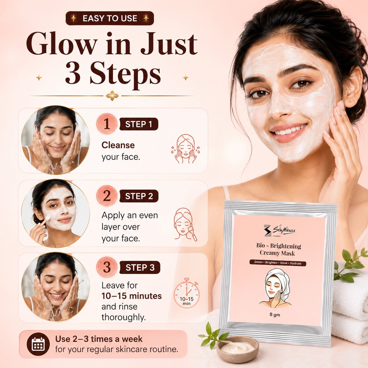 Skin Miracle Bio-Brightening Creamy Mask – BUY 1 GET 1 FREE