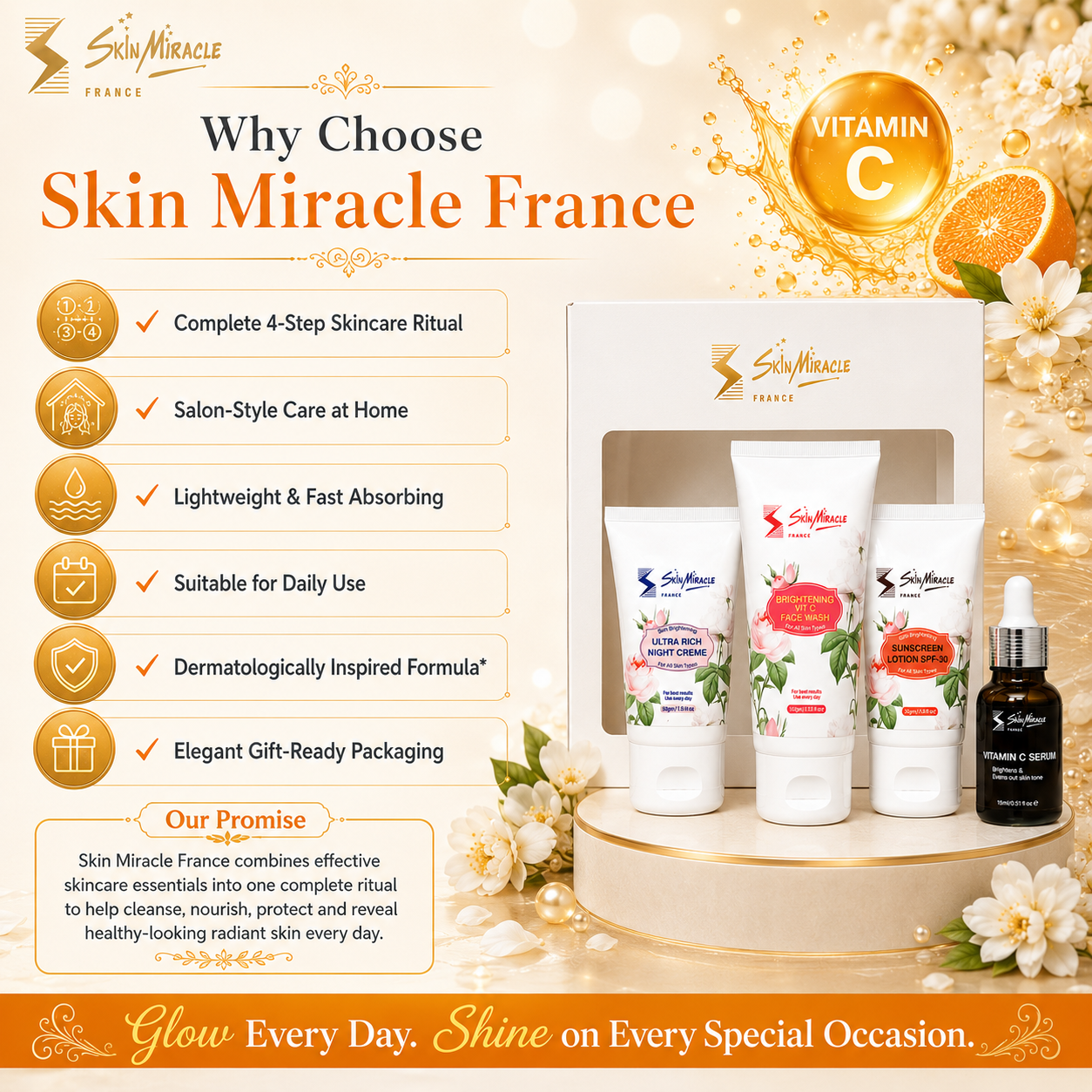 Skin Miracle  Vitamin C Shaadi Glow Ritual Kit