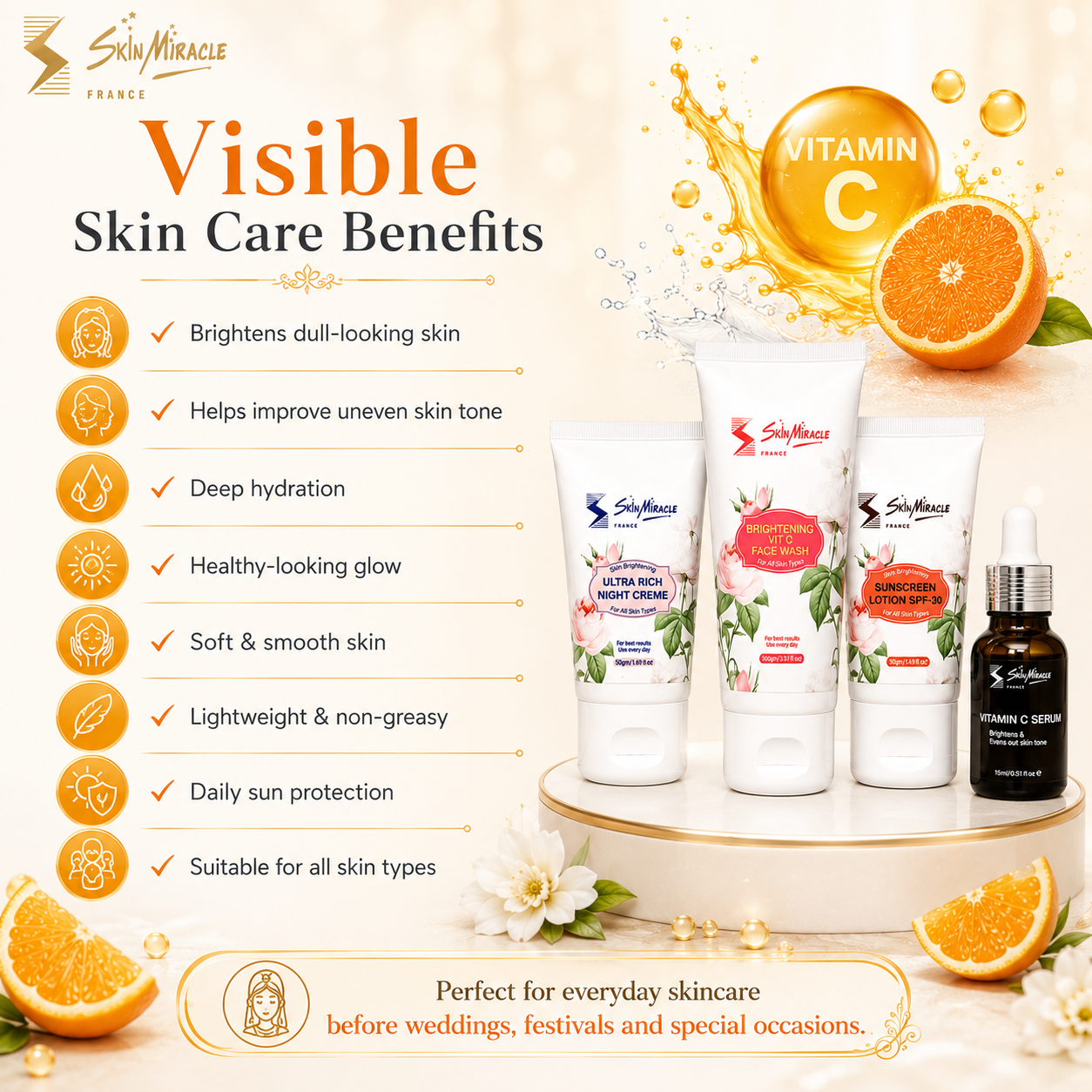 Skin Miracle  Vitamin C Shaadi Glow Ritual Kit