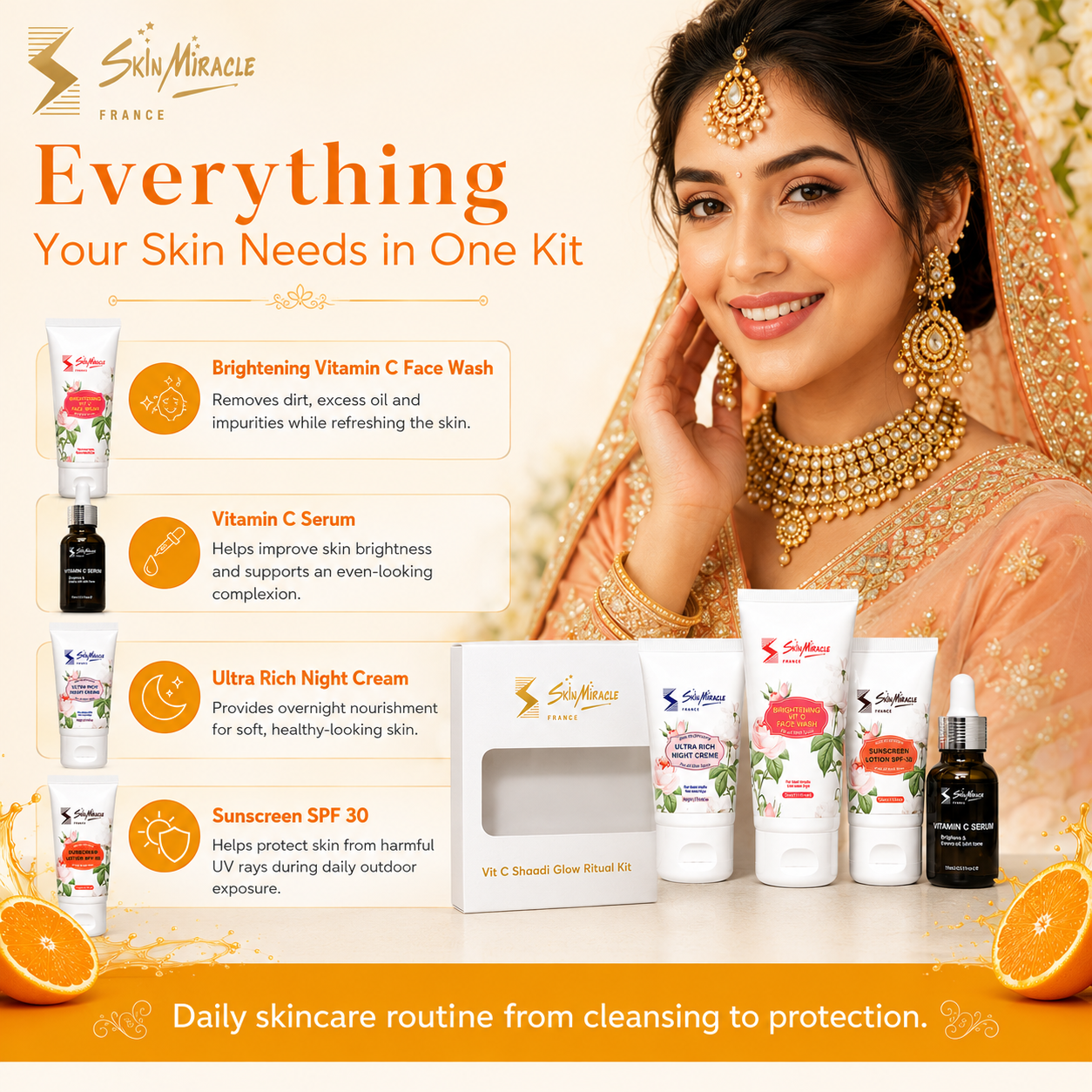 Skin Miracle  Vitamin C Shaadi Glow Ritual Kit
