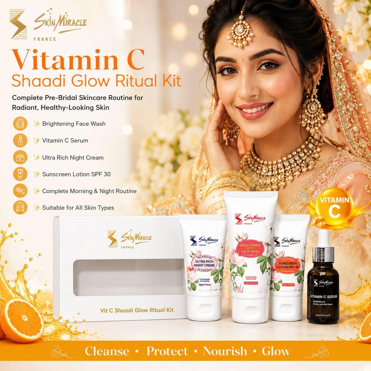 Skin Miracle  Vitamin C Shaadi Glow Ritual Kit